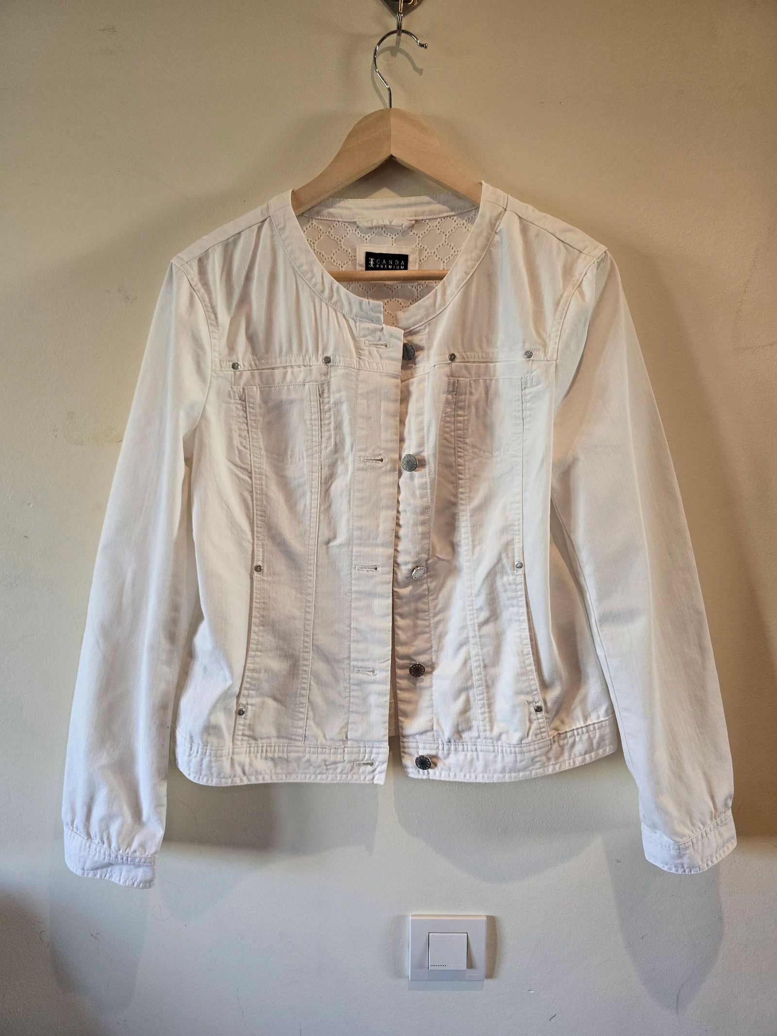 Cazadora denim blanca Canda premium de C&A-talla S